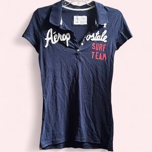 Aeropostale Navy Blue Polo Shirt